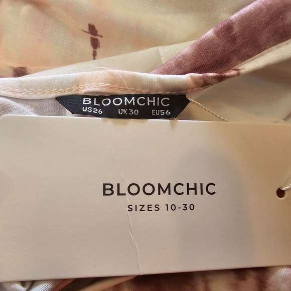 Bloomchic T-Shirt Women's 4X Tie Dye Asymmetrical Hem Cami Dusty Pink NWT - Picture 2 of 8